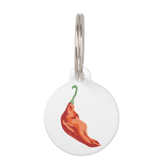 Placa Para Mascotas Pimienta caliente (Anverso)