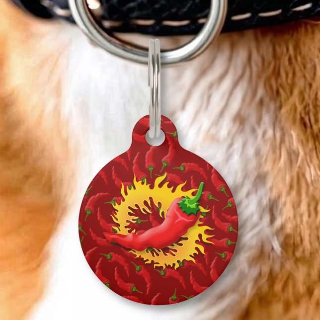 Placa Para Mascotas Pimienta con llama (Subido por el creador)