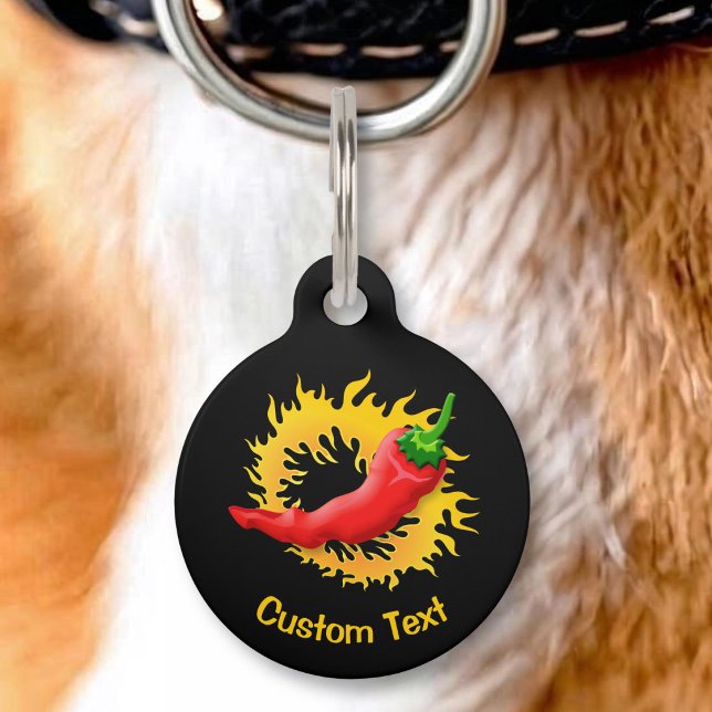 Placa Para Mascotas Pimienta con llama (Subido por el creador)