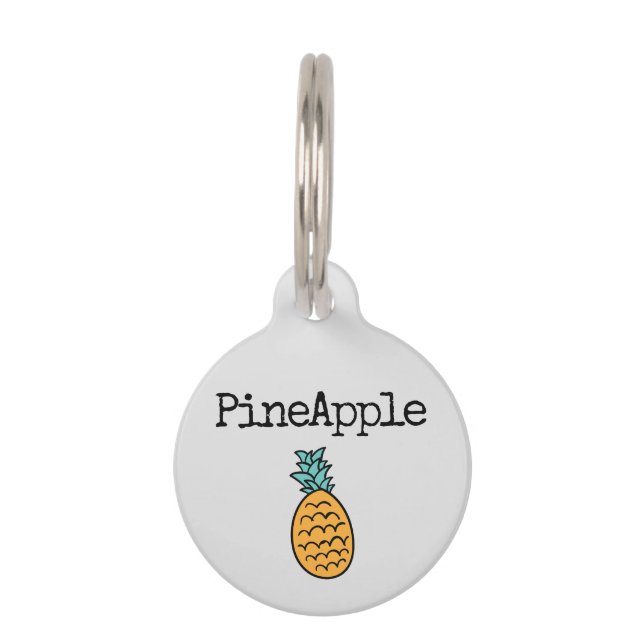Placa Para Mascotas Piña de fruta (Anverso)