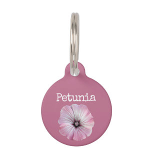 Placa Para Mascotas Pink Flower Petunia
