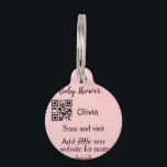 Placa Para Mascotas Pink simple baby ducha q r código añadir el texto<br><div class="desc">Diseñado para la ducha para bebés</div>