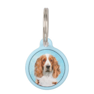 Placa Para Mascotas Pintado español de Springer galesa - Arte de perro