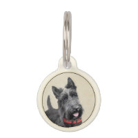 Pintado Terrier Escocés - Arte Perro Original