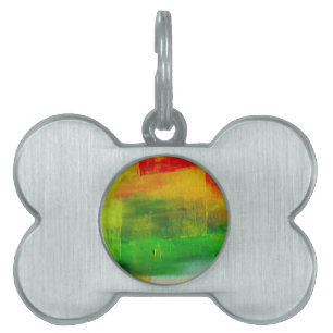 Placa Para Mascotas Pintura abstracta