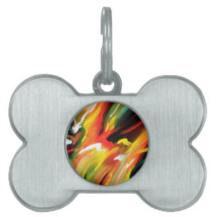 Placa Para Mascotas Pintura abstracta de expresionismo
