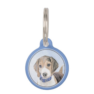 Placa Para Mascotas Pintura Beagle - Arte Perro Original Cuto