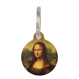 Placa Para Mascotas Pintura Bella Artes Leonardo Da Vinci Mona Lisa