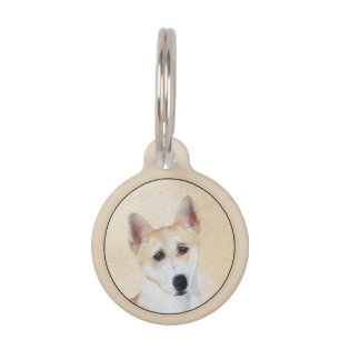 Placa Para Mascotas Pintura canaense de perro - Arte original de perro