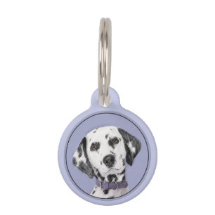 Placa Para Mascotas Pintura dálmata - Arte de perro original