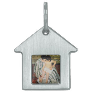 Placa Para Mascotas Pintura de baño de Mary Cassatt