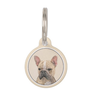 Placa Para Mascotas Pintura de Bulldog francés (Sable) - Cuto original