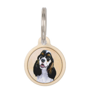 Placa Para Mascotas Pintura de Cocker Spaniel (Parti) - Arte Perro Ori