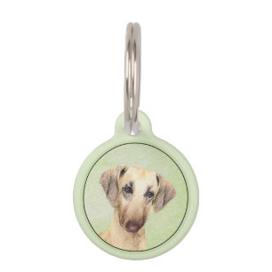 Placa Para Mascotas Pintura de eslúpulos - Arte de perro original lind