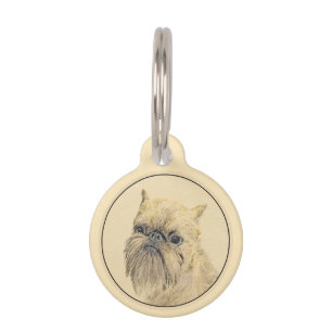 Placa Para Mascotas Pintura de griffon de Bruselas - Arte de perro ori