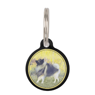 Placa Para Mascotas Pintura de Keeshond Aspen - Arte Perro Original Cu