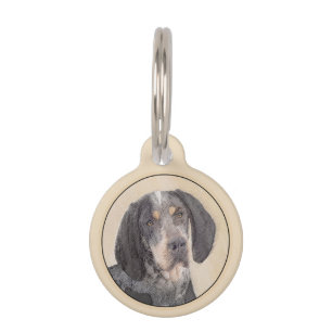 Placa Para Mascotas Pintura de la cola de Bluetick - Ar de perro origi