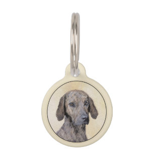 Placa Para Mascotas Pintura de lott - Arte de perro original lindo