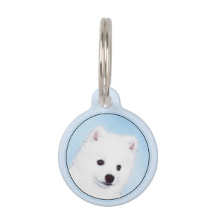 Placa Para Mascotas Pintura de perro esquimal estadounidense - Arte de