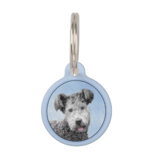 Placa Para Mascotas Pintura de Pumi - Arte de Perro Original.