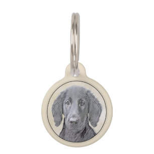 Placa Para Mascotas Pintura de recuperación plana - Arte del perro ori