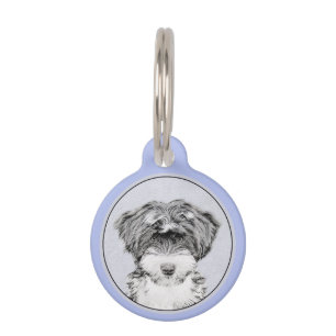 Placa Para Mascotas Pintura de territorio tibetano - Arte de perro ori