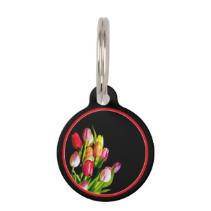 Placa Para Mascotas Pintura de tulipán - Arte de flores original