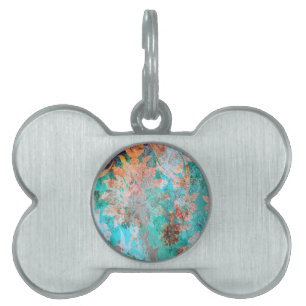 Placa Para Mascotas Pintura floral