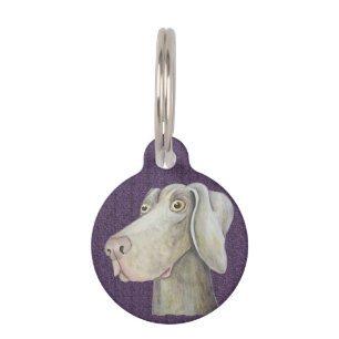 Placa Para Mascotas Pintura linda, divertida del weimaraner