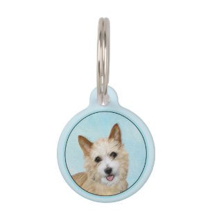Placa Para Mascotas Pintura portuguesa de Podengo Pequeno - Arte origi