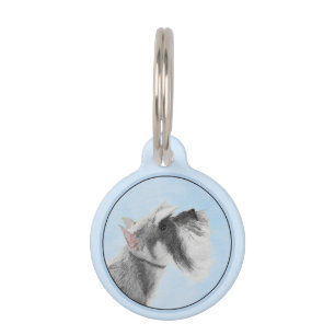 Placa Para Mascotas Pintura Schnauzer (gigante, estándar) - Arte de pe