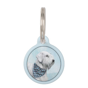 Placa Para Mascotas Pintura Sealyham Terrier - Arte Perro Original.