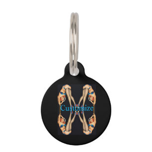 Placa Para Mascotas Pinups de cosecha acrobática Thunder_Cove