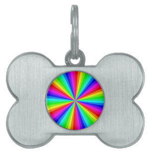 PLACA PARA MASCOTAS PINWHEEL RAINBOW