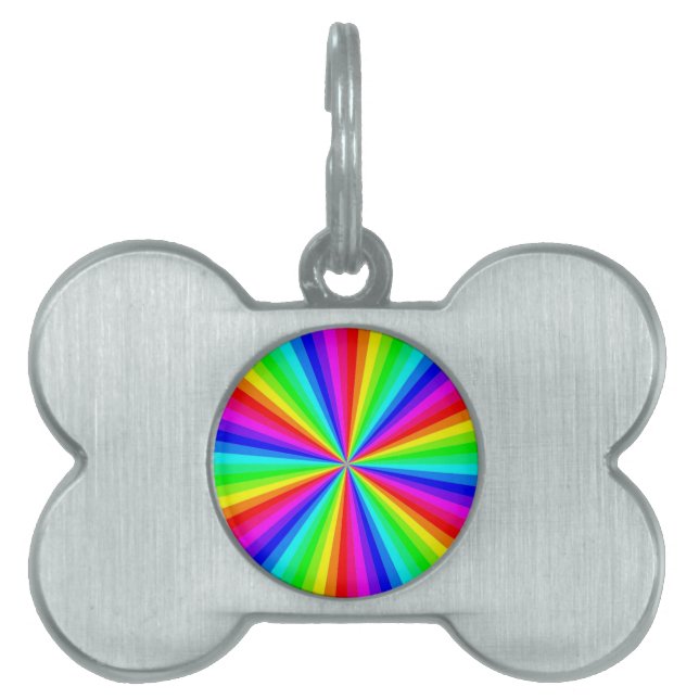 PLACA PARA MASCOTAS PINWHEEL RAINBOW (Frente)