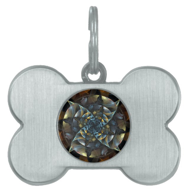 Placa Para Mascotas PinWheeler Abstract Art (Frente)