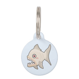 Placa Para Mascotas Piraña de Kawaii