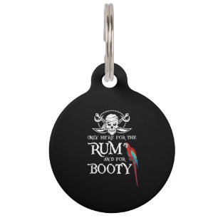 Placa Para Mascotas Pirata y pirata de loros