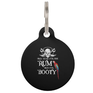 Placa Para Mascotas Pirata y pirata de loros