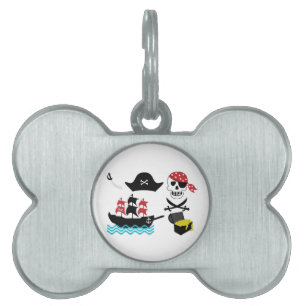 Placa Para Mascotas Piratas