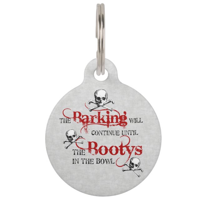 Placa Para Mascotas Pirate Funny Dog Pet Tag (Anverso)