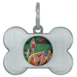 Placa Para Mascotas Piscina que vadea