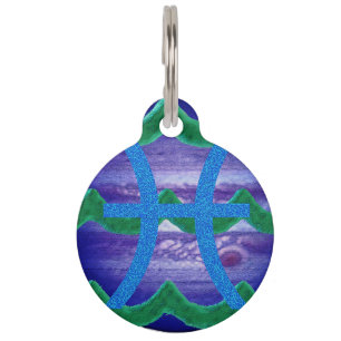 Placa Para Mascotas Piscis
