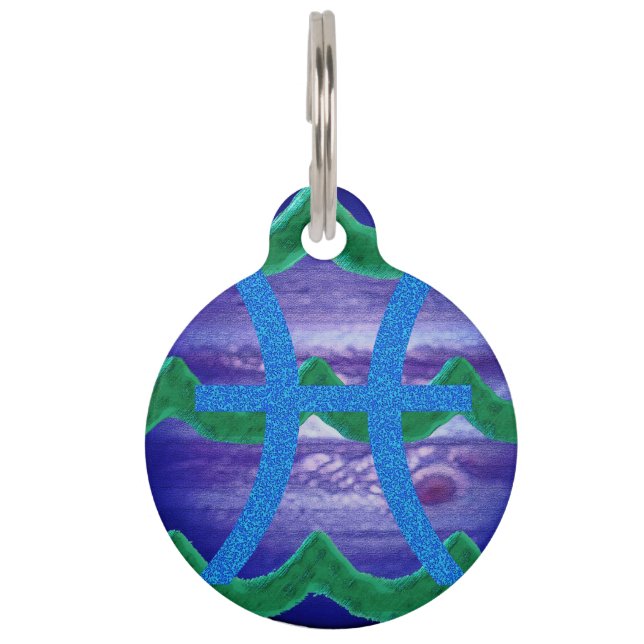 Placa Para Mascotas Piscis (Anverso)