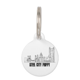 Placa Para Mascotas Pittsburgh Skyline