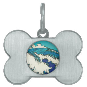Placa Para Mascotas PixDezines konen uehara olas oceánicas, 上 原