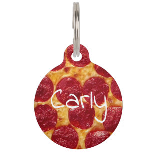 Placa Para Mascotas pizza de pepperonis