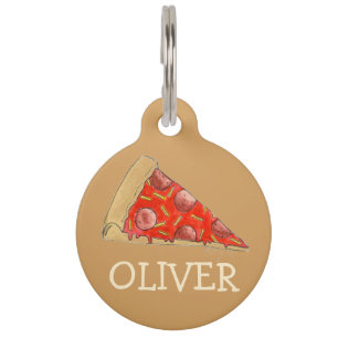 Placa Para Mascotas Pizzería Pizza Lover Slice Foodie