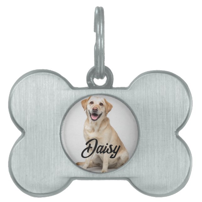 Placa Para Mascotas Placa Personalizada para Mascota con Foto y Nombre (Frente)