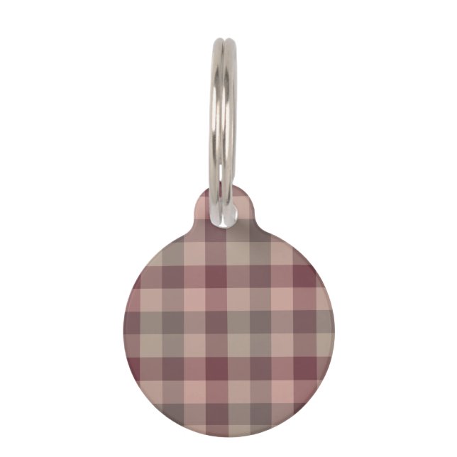 Placa Para Mascotas Plaid de blushwood (Anverso)